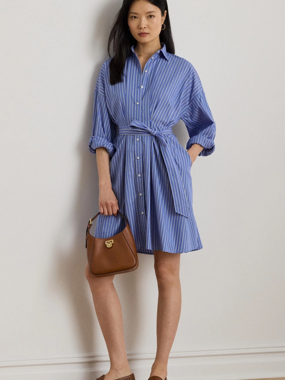 Lauren Ralph Lauren • NWT $185  Striped Shirt Dress